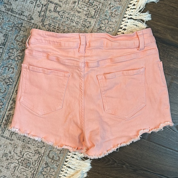 Altar’d State Peach Cut Off Shorts - Picture 2 of 3